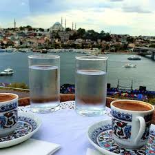 A Cup of Coffee a View of the Bosphorus